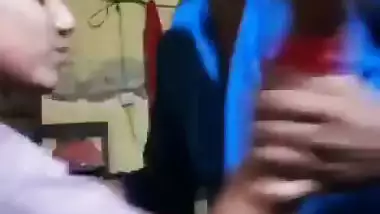 Indian dehati lovers kiss and fondle