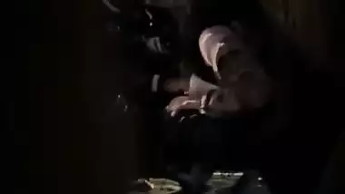 Lovers in restaurant having romance and GF sucking dick