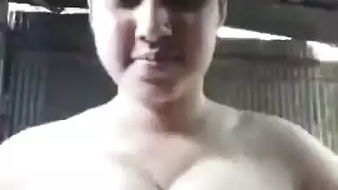 Fair big boobed Indian local girl