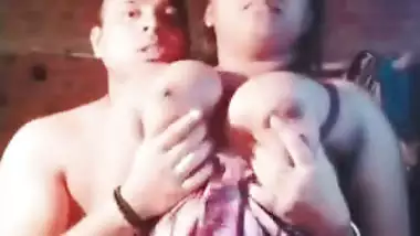 Indian Bubble busty boobs of Rajni massaged by husband