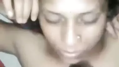 Man cums on a desi nude milf’s face and mouth