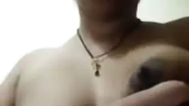 South Indian wife boobs showing selfie for boyfriend