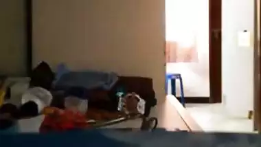Tamil mom dress change spy video