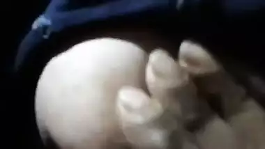 Husband pressing wife boob before sex at home viral MMS