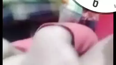 Mast boobs and pussy showing wife on video call